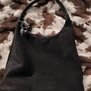 Elegant Black Suede Women's Bag